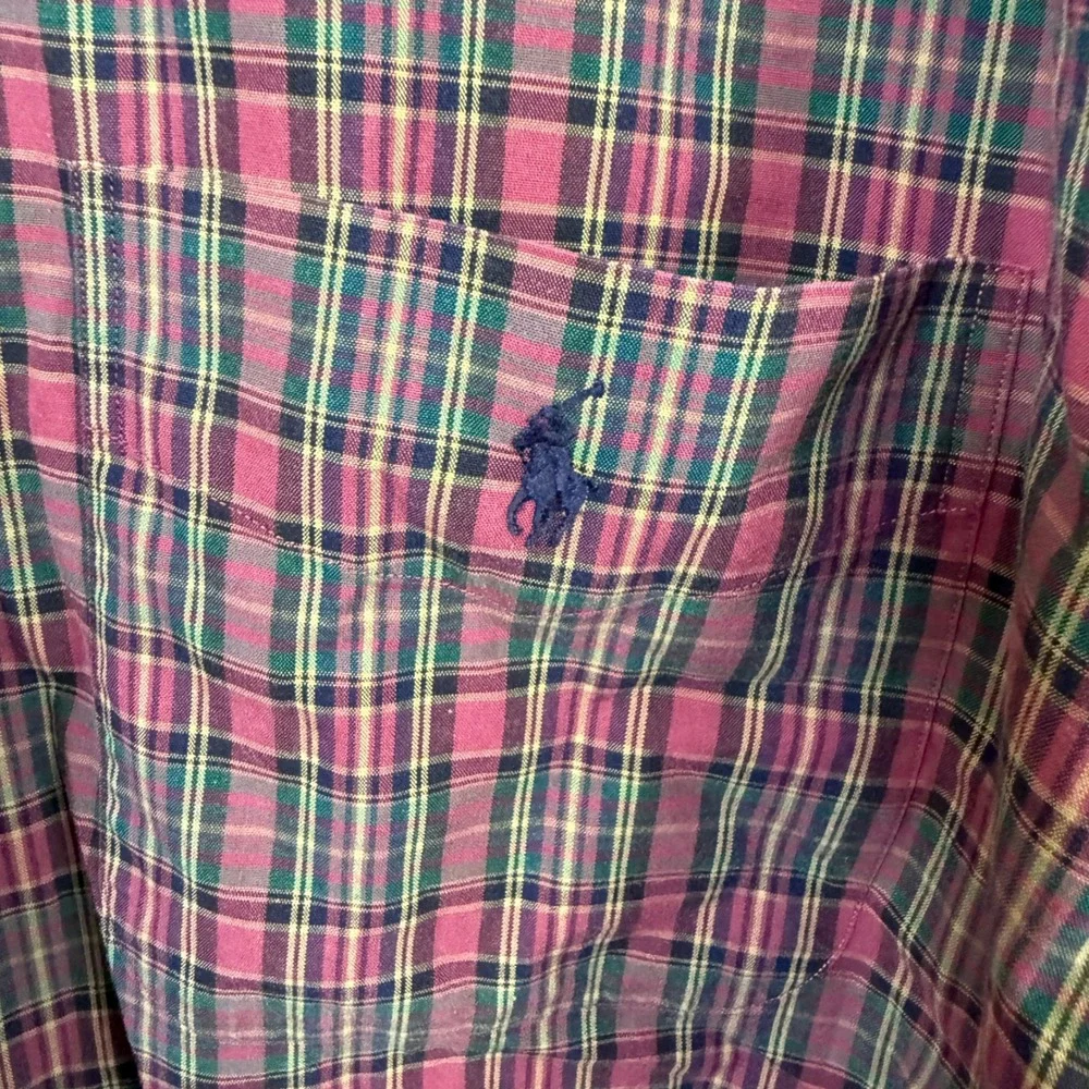 Polo‎ Ralph Lauren Plaid Button Down Shirt Mens Large Cotton Classic Preppy